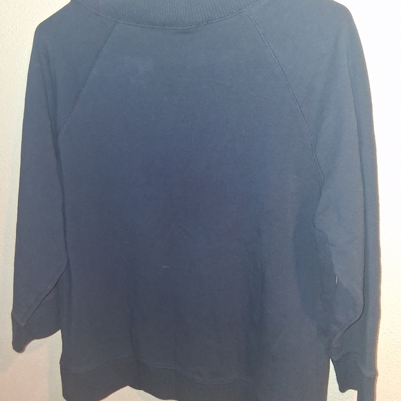 Talbots Dark Navy Zipped Cardigan Scoop Neck 3/4 Sleeve XL - Picture 6 of 6